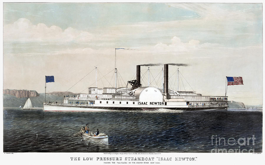 Hudson River Steamship Photograph by Granger
