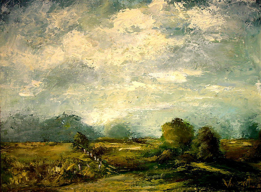 Pasture Painting - Hudson River Valley Pasture by Monica Vanzant Pasture Painting - Hudson River Valley Pasture by Monica Vanzant