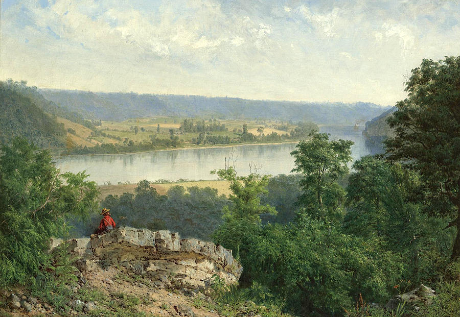 Hudson River View Painting by Alexander Helwig Wyant