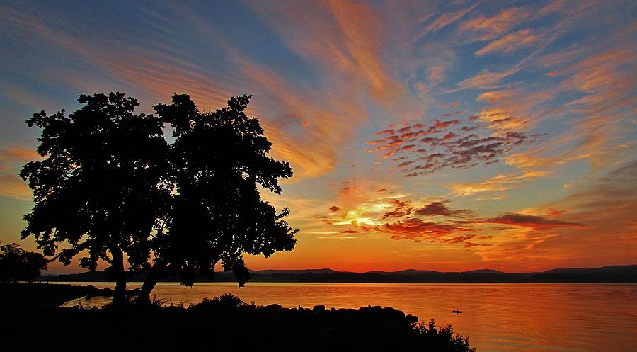 Hudson Sunrise at Grassy Point Photograph by Thomas  McGuire