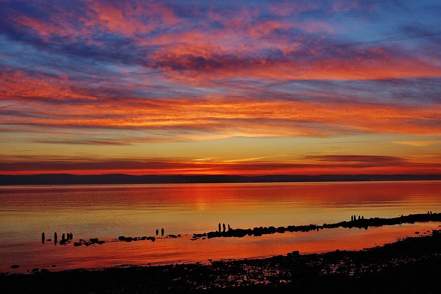 Hudson Sunrise Scene Photograph by Thomas McGuire