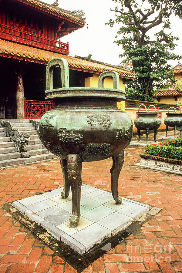 Hue Imperial Citadel Dynastic Urn Photograph by Rick Piper Photography