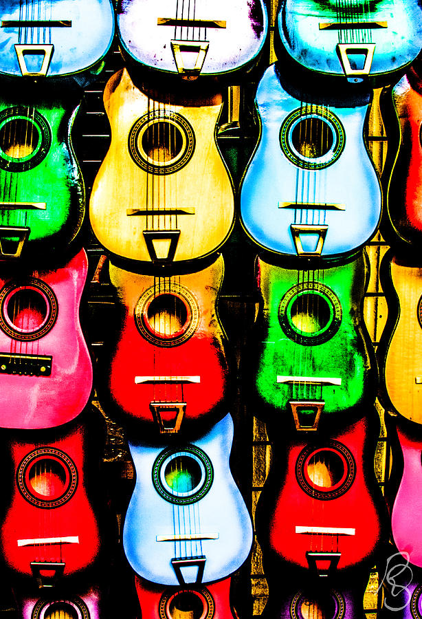 Guitar Still Life Photograph - Hues of Sound by Rachel Sheelam