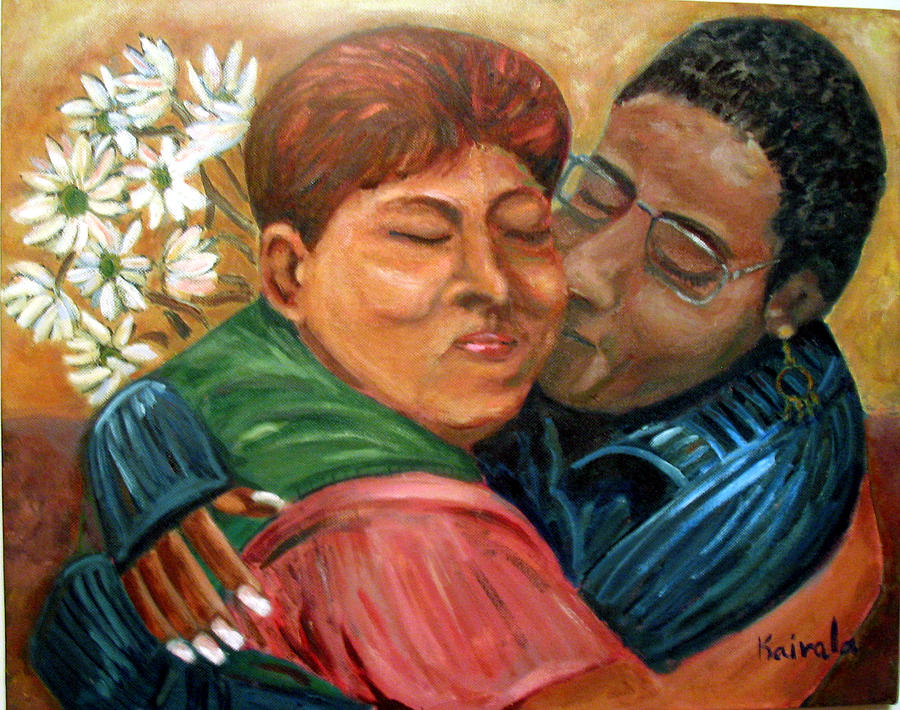 Hug Painting - Hug for Peace by William Kairala
