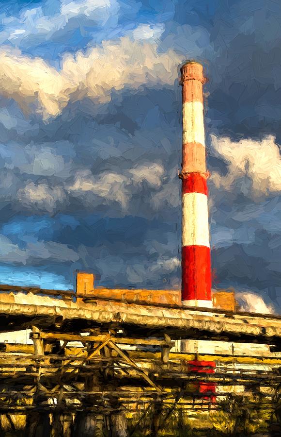 Huge Industrial Chimney and Smoke Photograph by John Williams