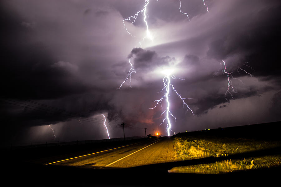 Huge Lightning Strike Photograph by Trevor Leeper | Fine Art America