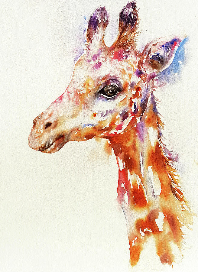 Hugo the Giraffe Painting by Arti Chauhan