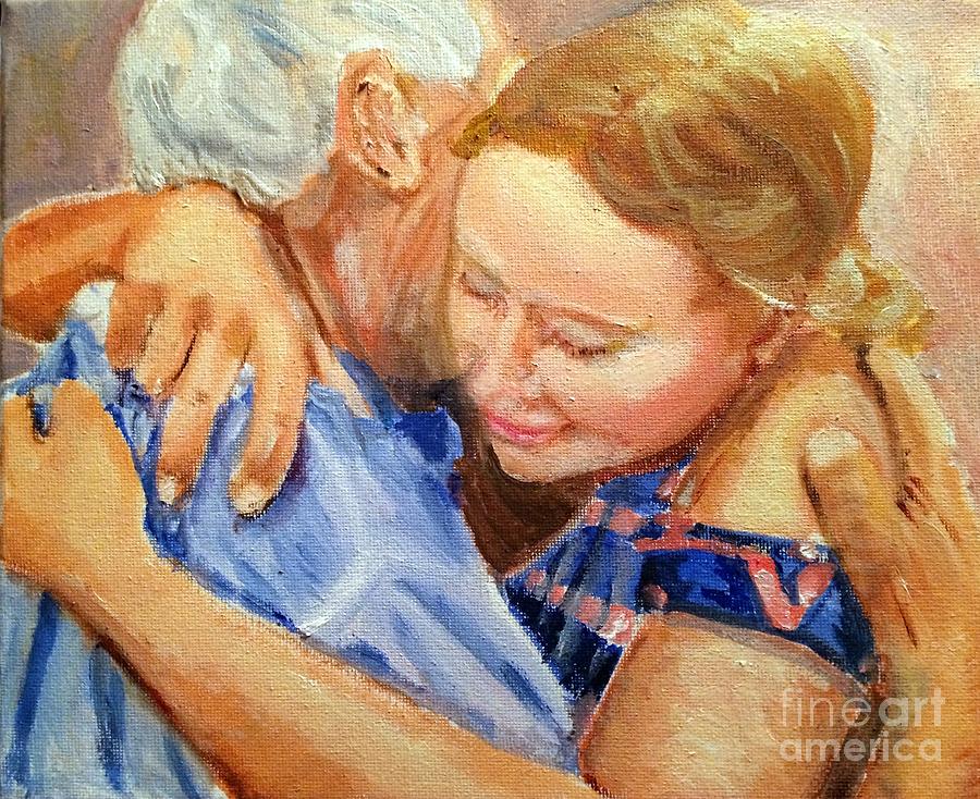 Hugs Painting by Nancy Anton