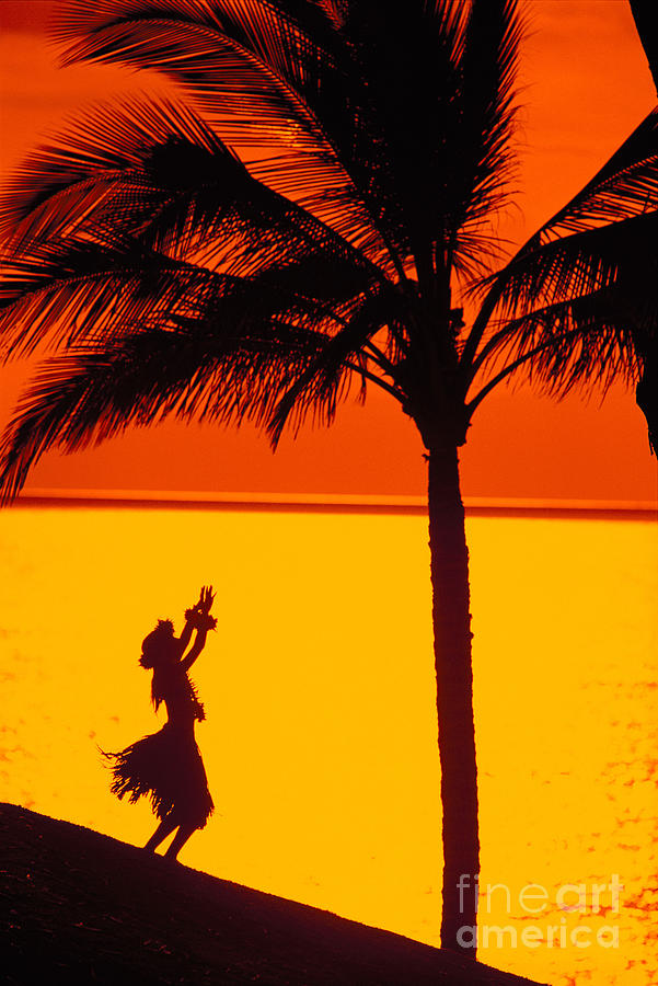Sunset Photograph - Hula At Sunset by Ron Dahlquist - Printscapes