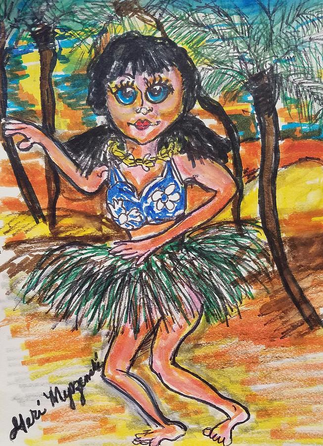 Hula Dancer Painting by Geraldine Myszenski | Fine Art America