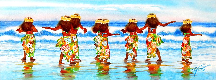 Hula Dance #8 Painting by John YATO
