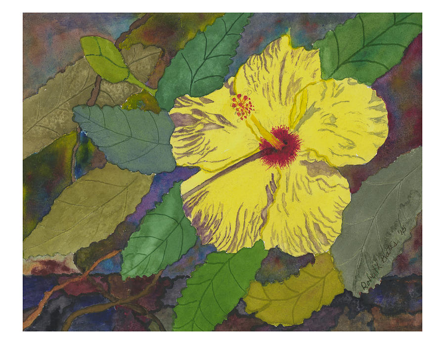 Flower Painting - Hula Girl Hibiscus by Robert Bates