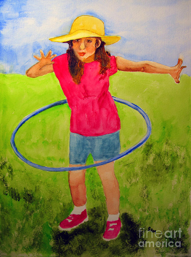 Hula Hoop Painting by Sandy McIntire