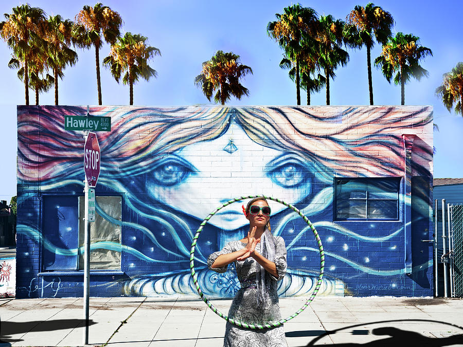 Hula Hoop Woman Street Mural San Diego Photograph by Larry Butterworth