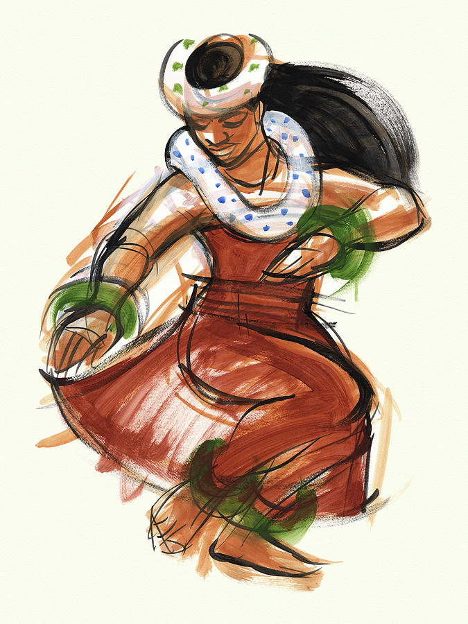 Hula Kona Painting by Judith Kunzle