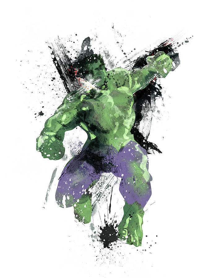 Hulk Abstract Painting By Unique Drawing