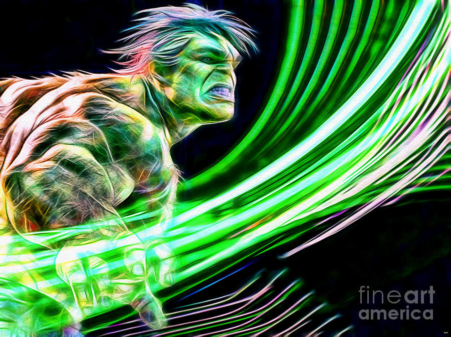 Hulk In Color Mixed Media