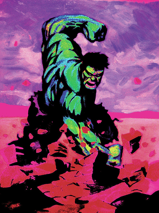 Hulk Smash Painting by Alejandro Lopez-Tasso