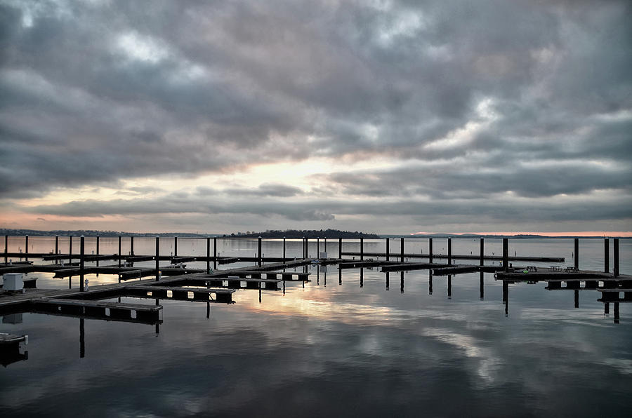 Sunset Photograph - Hull Bay at Sunset Marina by Bill Cannon