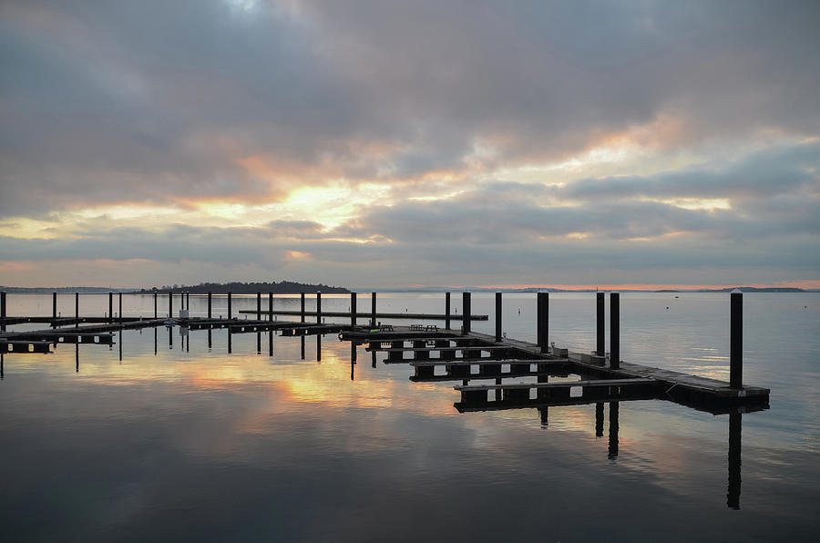 Hull Bay Sunset - Hull Massachusetts Photograph by Bill Cannon