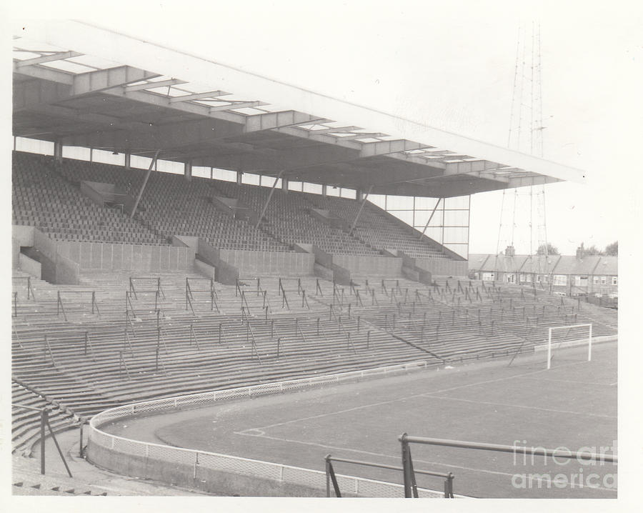 Hull City - Boothferry Park - South Stand 1 - 1969 - BW Photograph by Legendary Football Grounds
