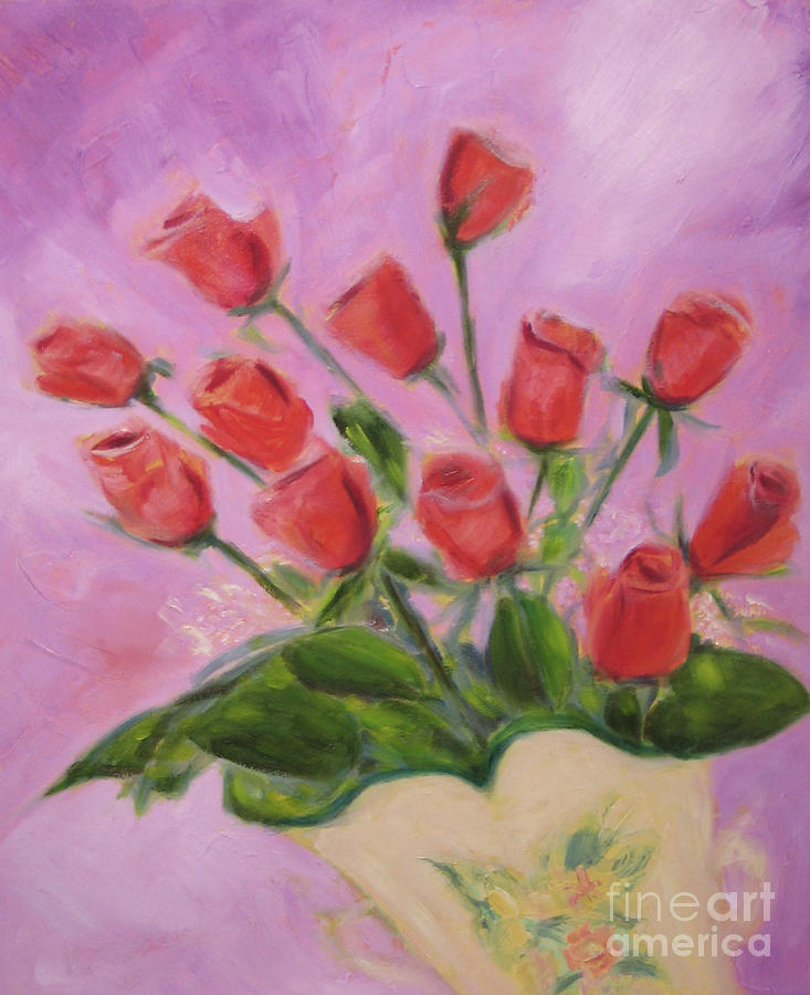 Hull Roses Painting by Karen Francis