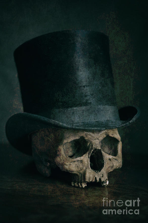 Human Skull Wearing A Top Hat Photograph by Lee Avison