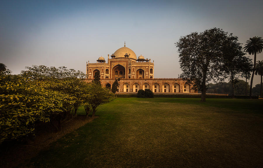 Architecture Photograph - Humayun Tomb by V Naveen Kumar