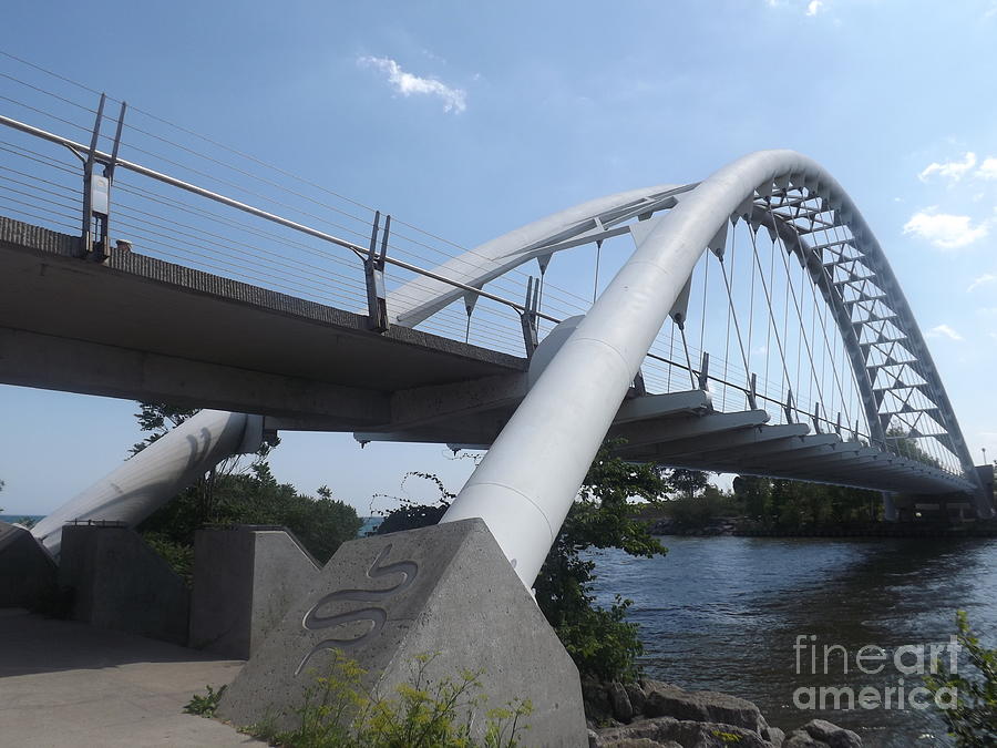 Humber Bay Arch Bridge Spans Across Humber River Photograph by Lingfai Leung