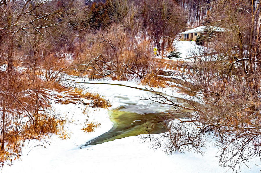 Winter Photograph - Humber River Winter 5 - Paint by Steve Harrington