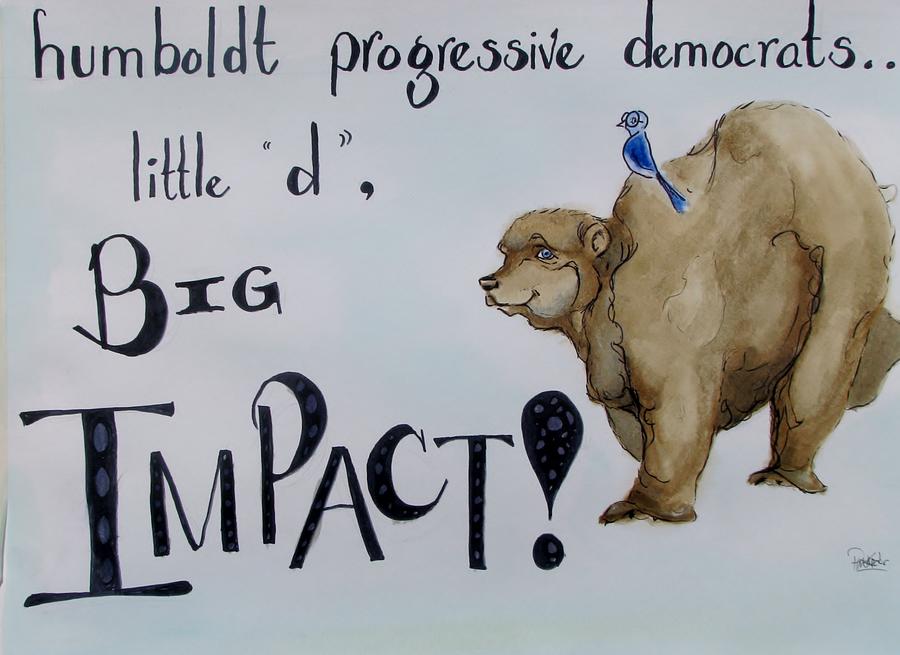 Humboldt Progressive Democrats Drawing by Patricia Kanzler
