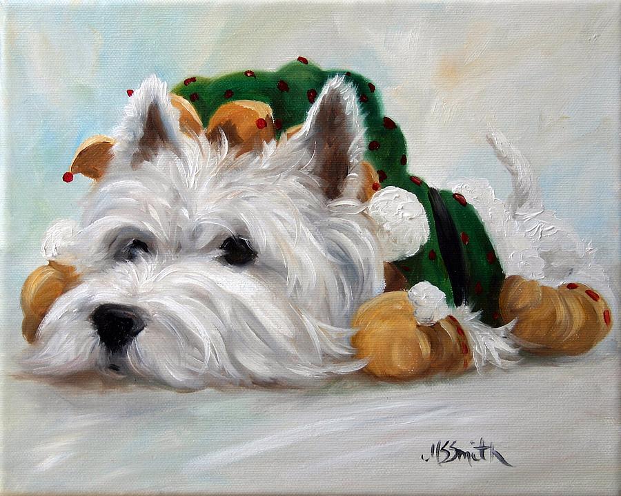 Dog Painting - Humbug by Mary Sparrow