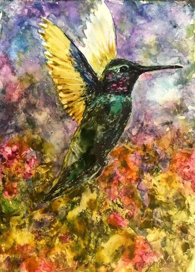 Hummer Haven Painting by Cheryl Wallace