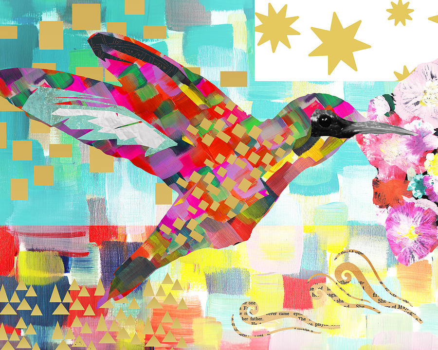 Humming Bird Mixed Media by Claudia Schoen