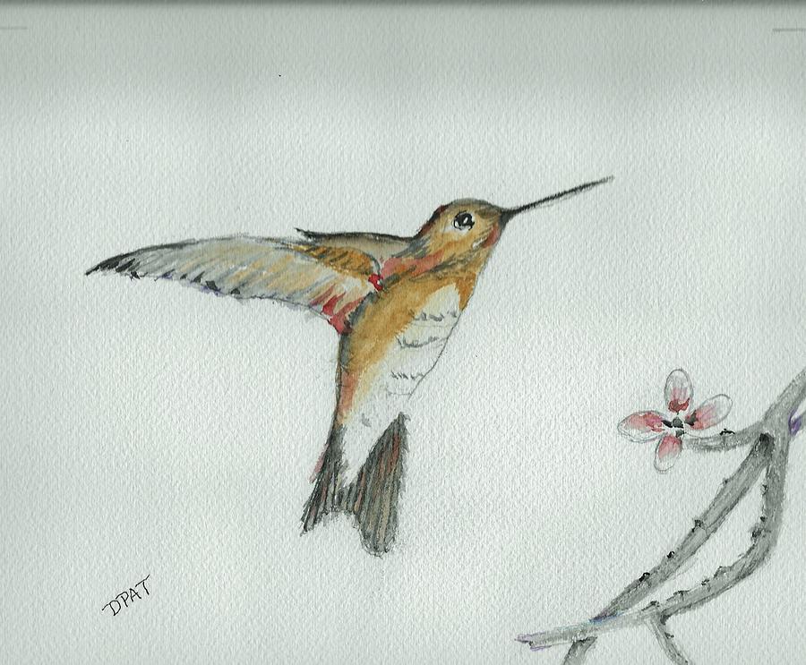Hummingbird Painting - Hummingbird feeder by David Patrick