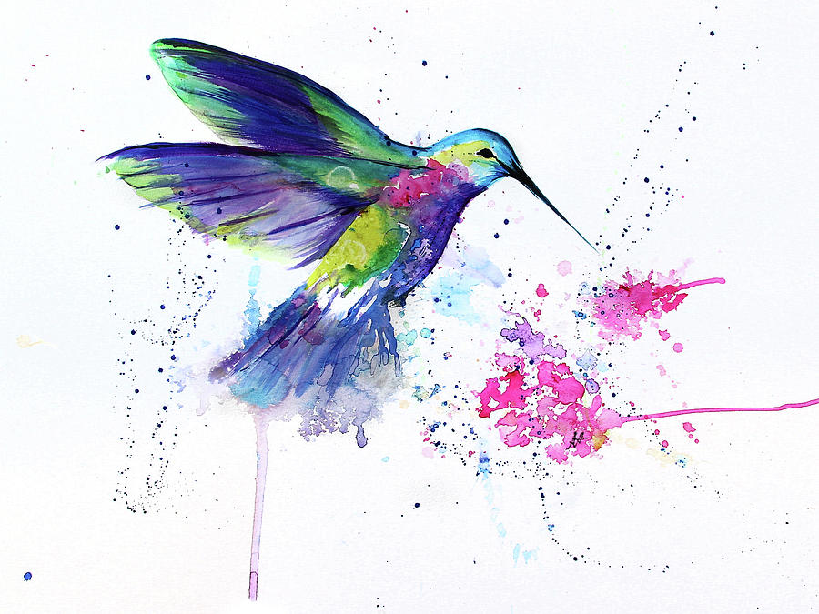 Hummingbird Painting by Amani Hanson | Fine Art America