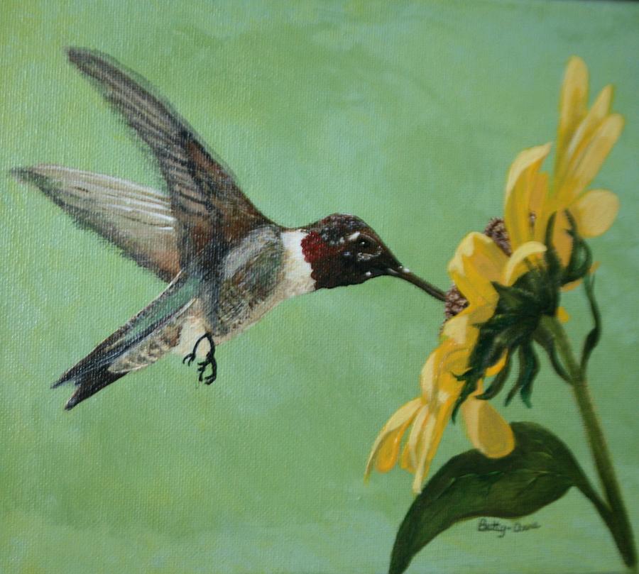 Hummingbird Painting by Betty-Anne McDonald