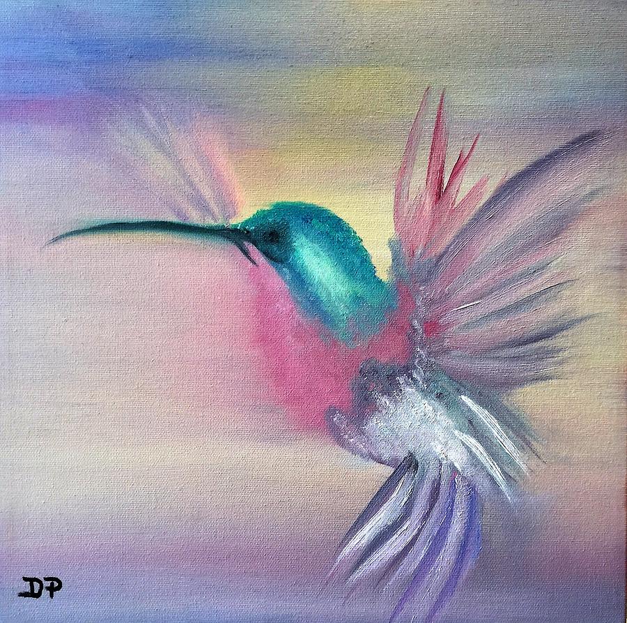 Hummingbird Painting by Donna Painter