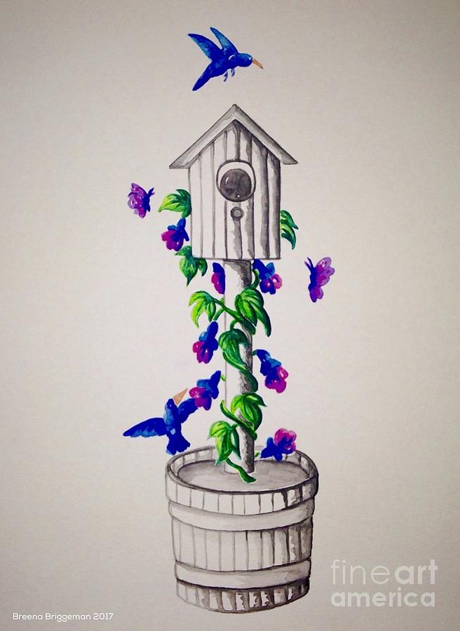 Hummingbird House Painting by Breena Briggeman