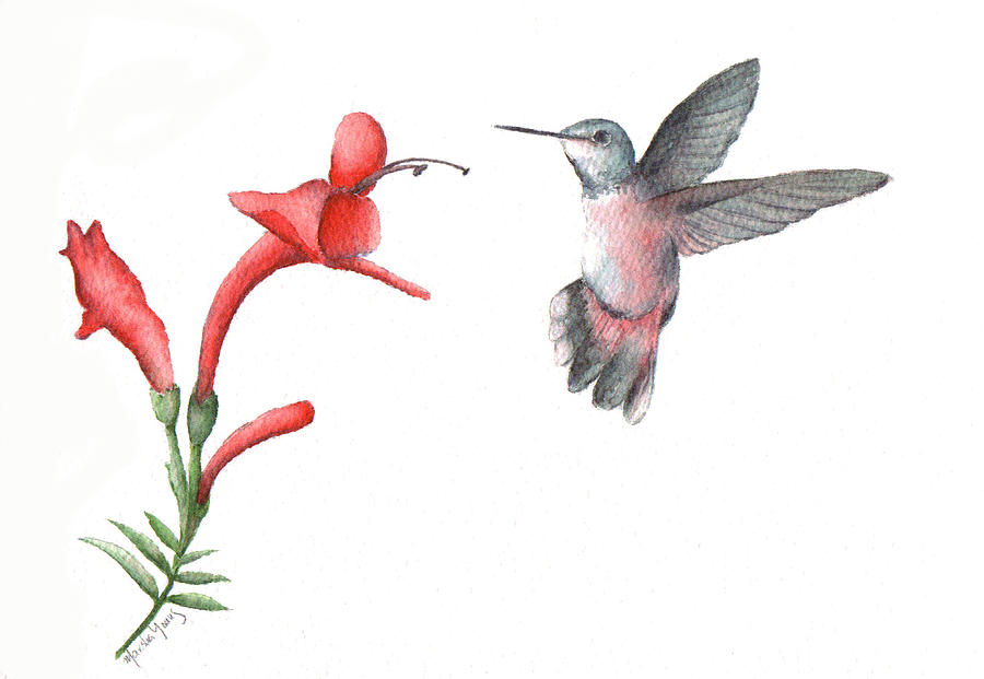 Hummingbird II Painting by Marsha Young