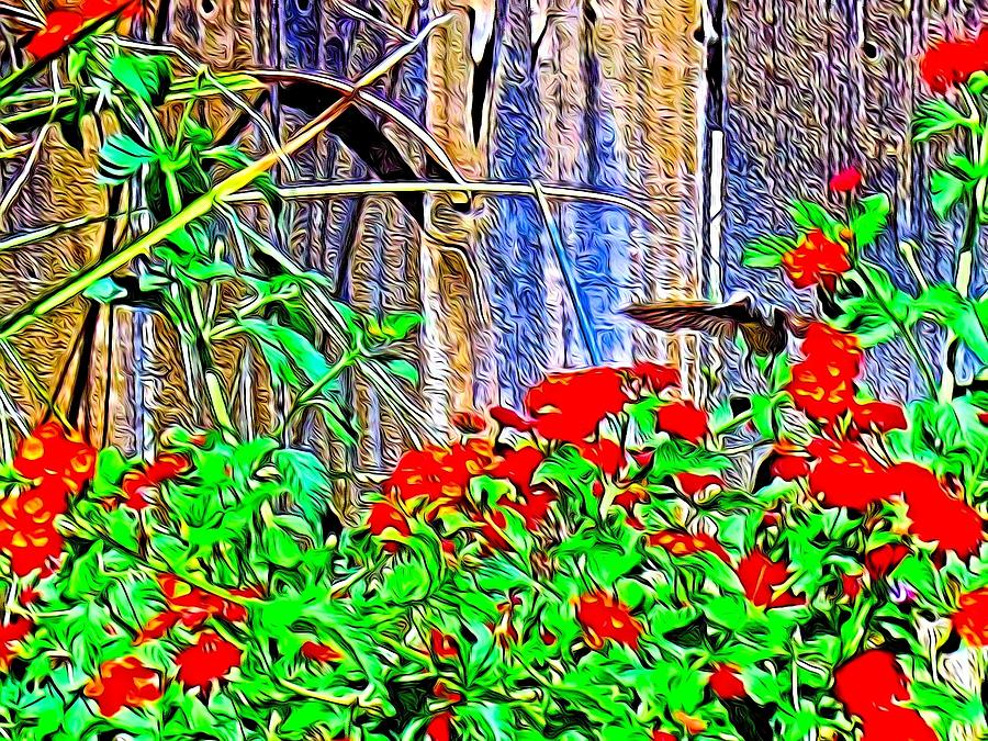 Hummingbird in Abstract by Kristalin Davis Photograph by Kristalin Davis