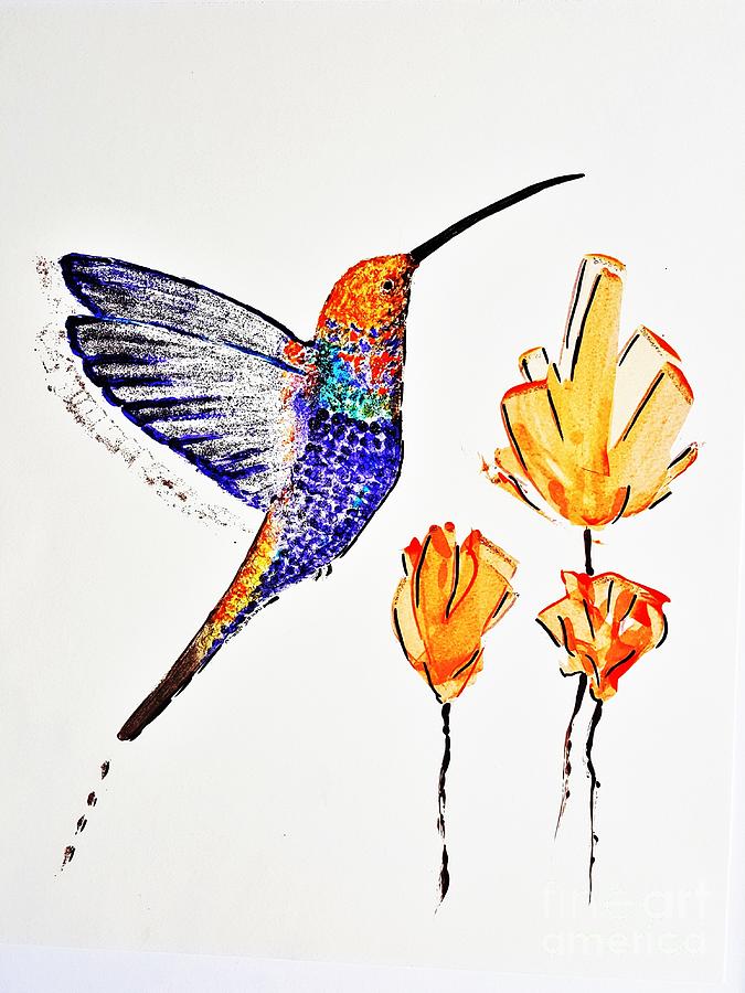  Hummingbird Painting by Jasna Gopic