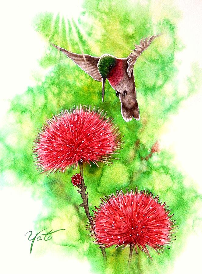 Hummingbird Painting by John YATO
