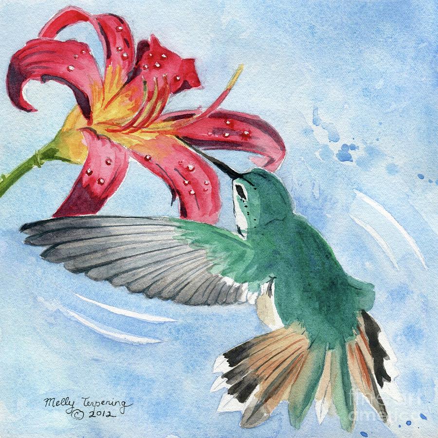 Hummingbird Painting - Hummingbird by Melly Terpening