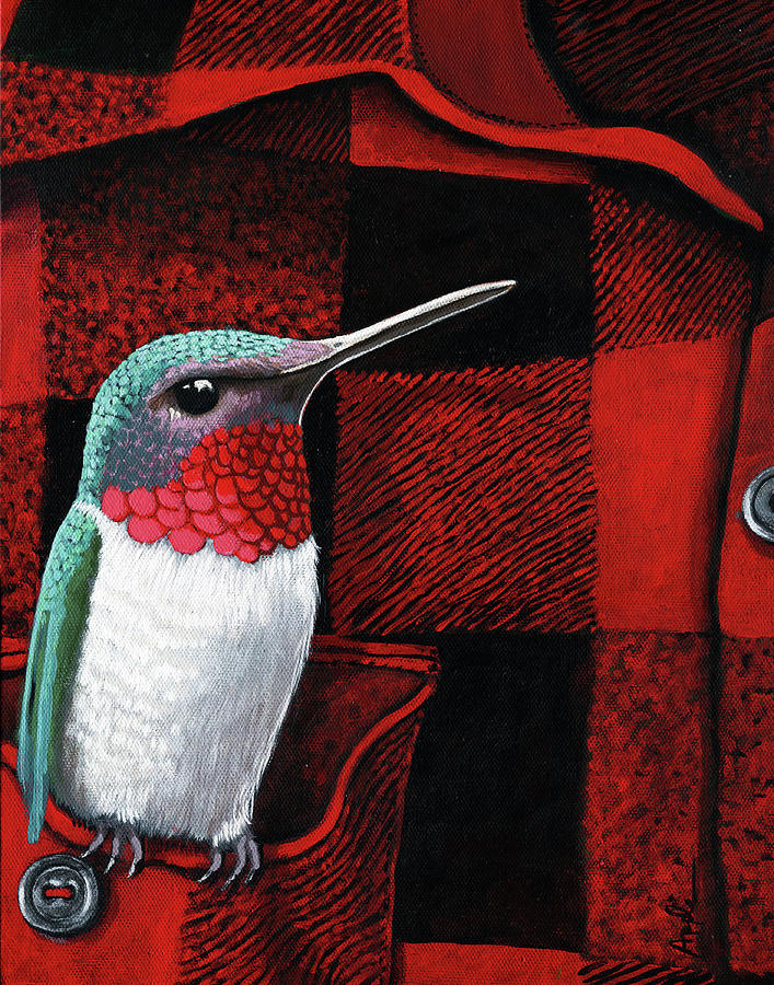 Hummingbird Painting - Hummingbird Memories by Linda Apple