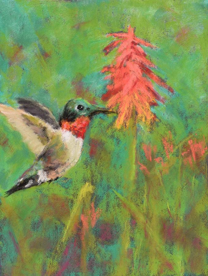 Hummingbird Painting - Hummingbird by Nancy Jolley