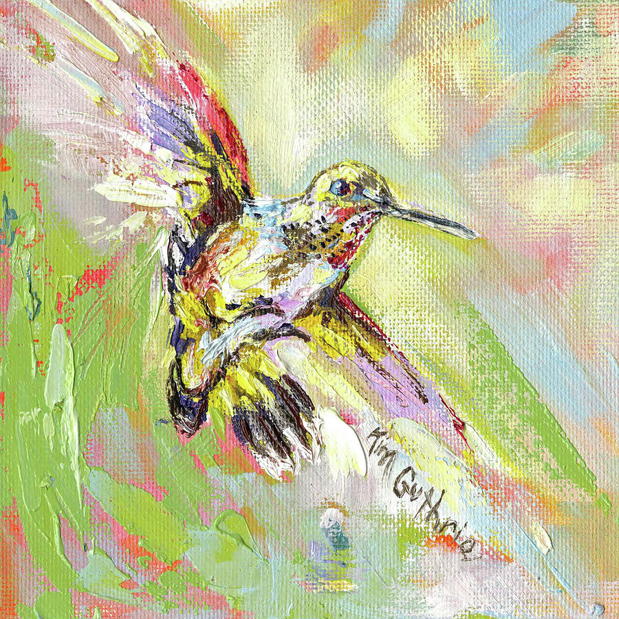 Hummingbird Painting by Kim Guthrie Painting by Kim Guthrie | Fine Art ...