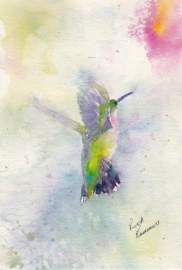 Hummingbird Painting - Hummingbird by Ruth Kamenev