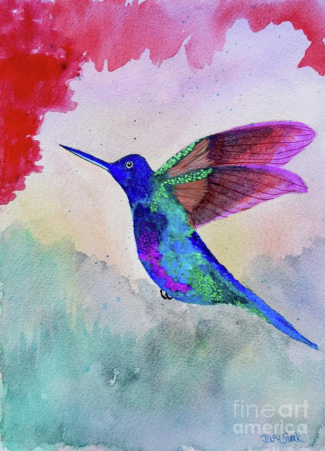 Hummingbird Sees the Prize  Painting by Barrie Stark