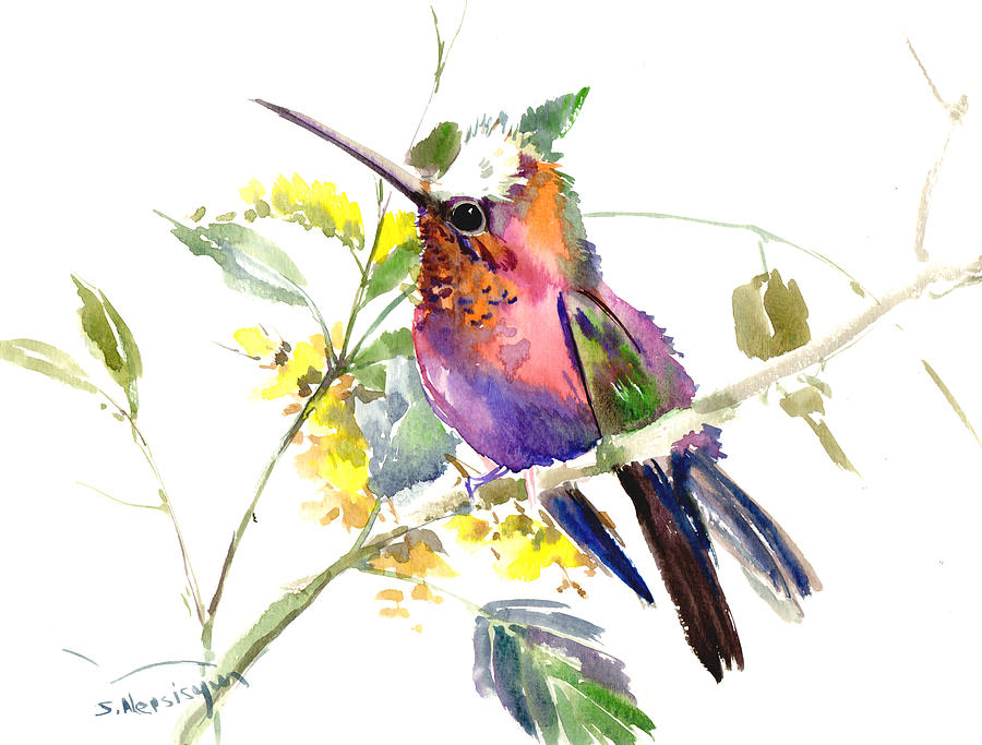 Hummingbird Painting by Suren Nersisyan